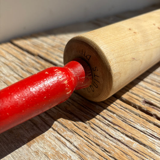 Vintage Baribo Maid Rolling Pin w/Red Handles - Assorted
