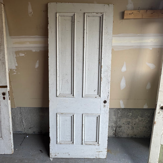 Antique White/Sage Green Farmhouse Door