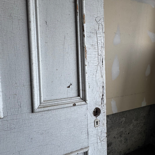 Antique White/Sage Green Farmhouse Door