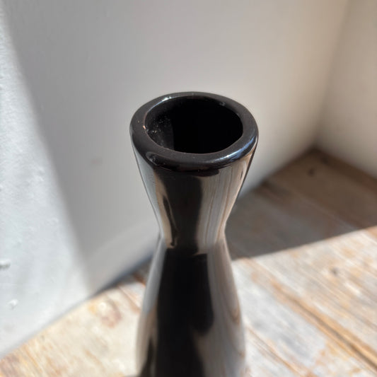 Vintage Ceramic Flower Vase - Black