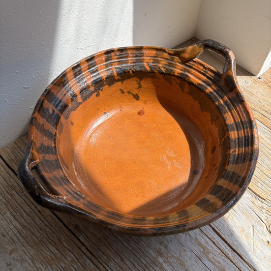 Vintage Terracotta Bowl w/Handles