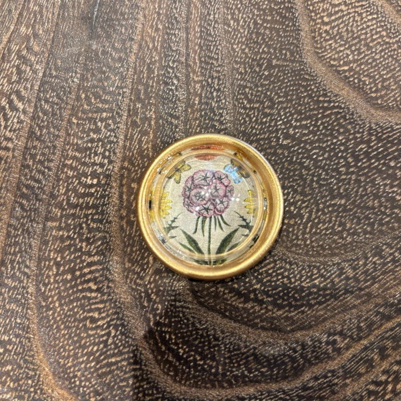 Gold Magnets w/ Botanical Motif