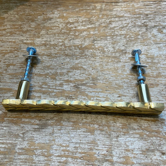 Pull: Brass Handle - Leaf Design