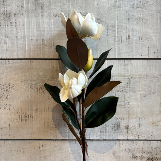 Faux Flowering Magnolia Branch