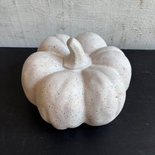 Large Stoneware Pumpkin - Reactive Glaze