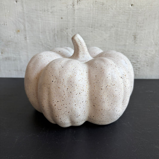 Large Stoneware Pumpkin - Reactive Glaze