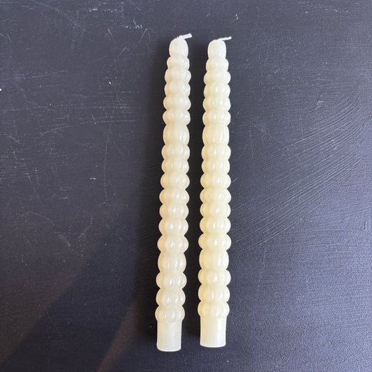 Stacked Pumpkin Taper Candle - Set of 2