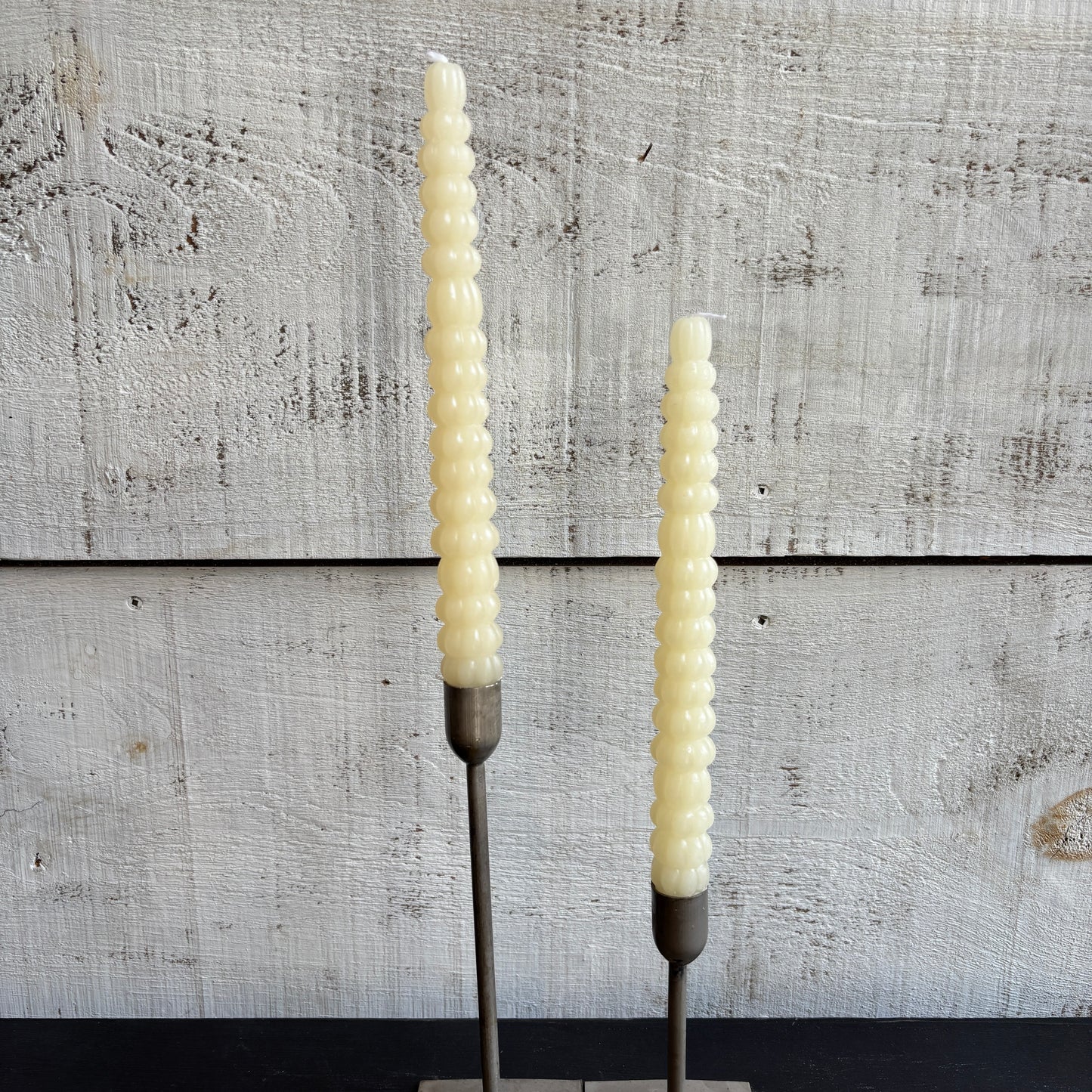 Stacked Pumpkin Taper Candle - Set of 2