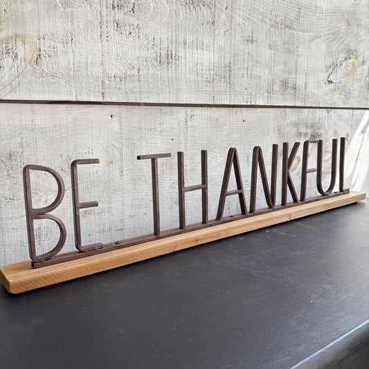 Metal & Wood Mantel Sign