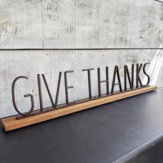 Metal & Wood Mantel Sign