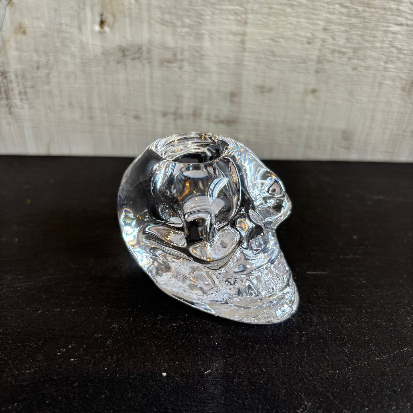 Glass Skull Taper Holder
