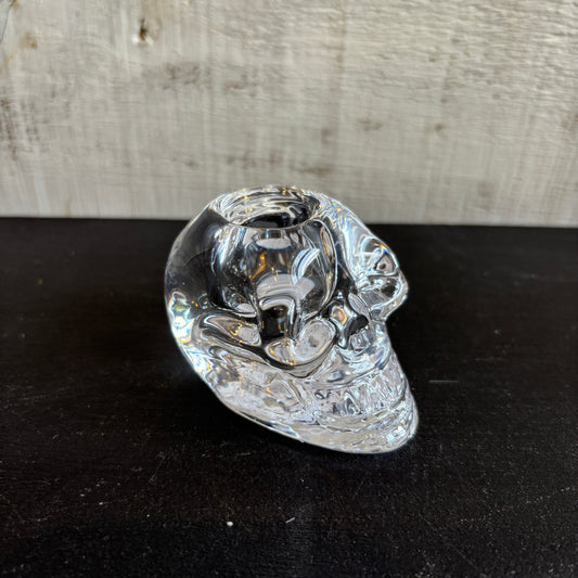 Glass Skull Taper Holder