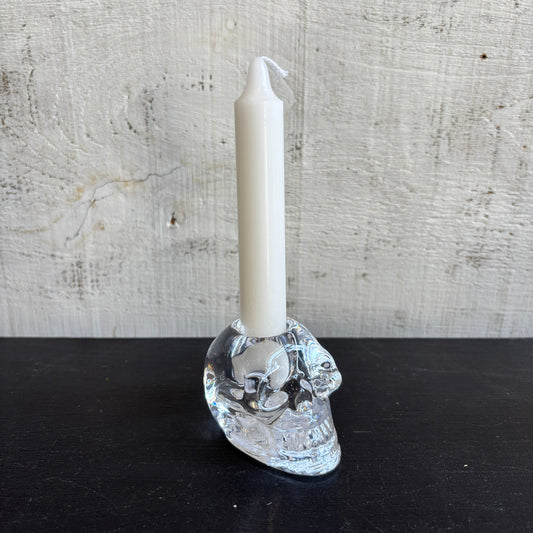 Glass Skull Taper Holder
