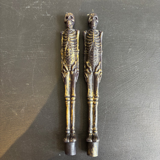 Skeleton Taper Candles - Set of 2