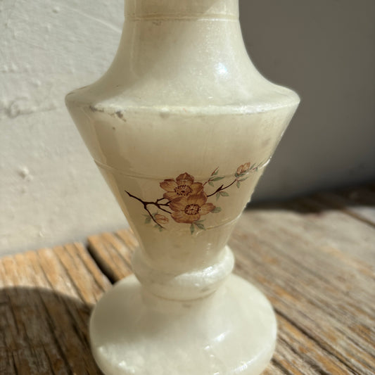 Stone Taper Candle Holder - Blossom Design