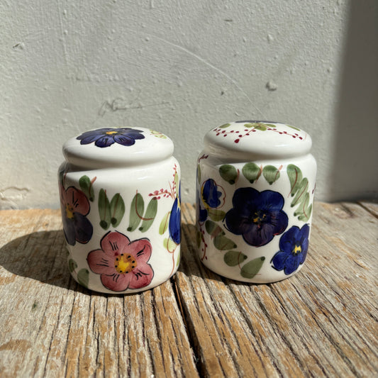 Purple & Pink Floral Salt & Pepper Shakers - Set of 2