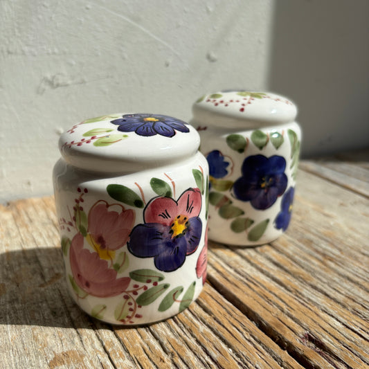 Purple & Pink Floral Salt & Pepper Shakers - Set of 2