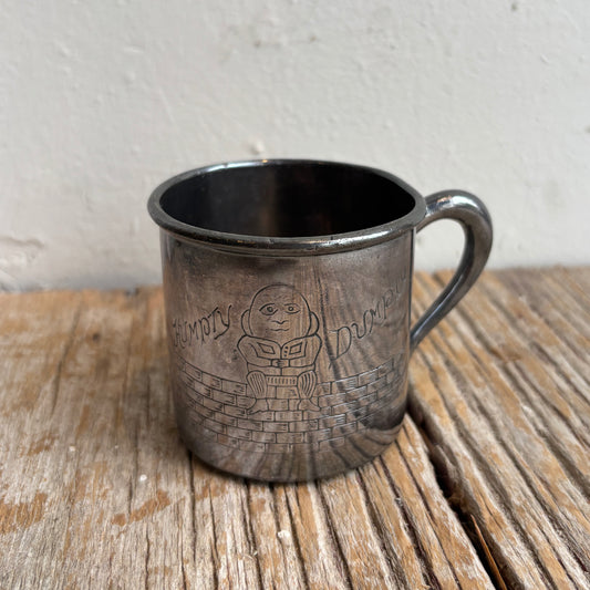 Vintage WM. A Rogers Humpty Dumpty Silver Plated Mug