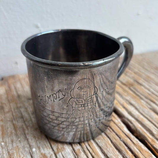 Vintage WM. A Rogers Humpty Dumpty Silver Plated Mug