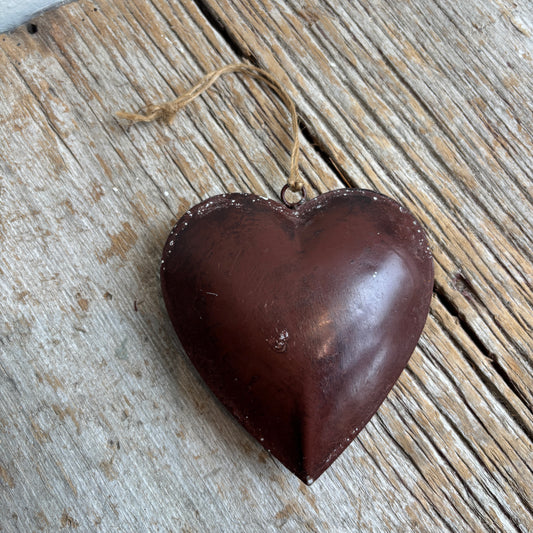Heart Ornament - Burgundy