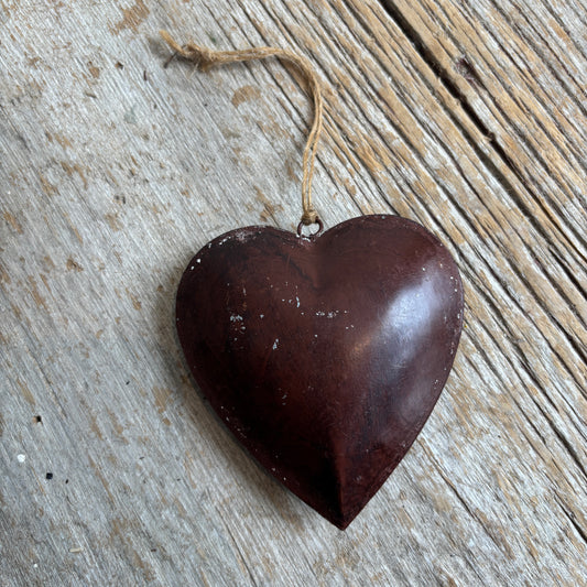 Heart Ornament - Burgundy