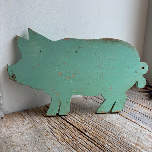 Vintage Wooden Pigs - Lot of 3