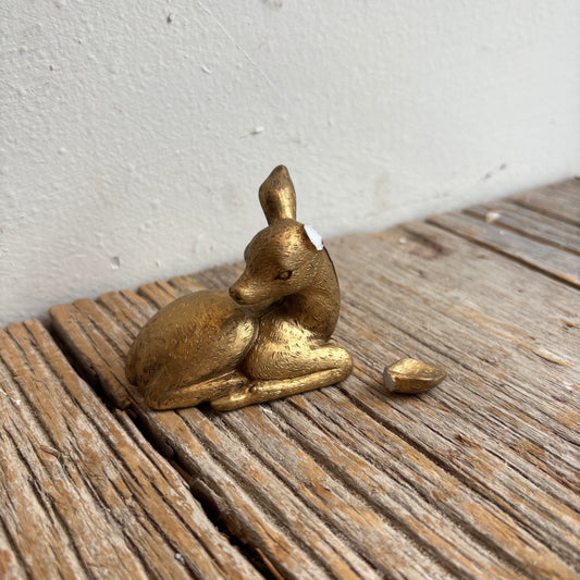 Gold Resin Woodland Animal - Deer