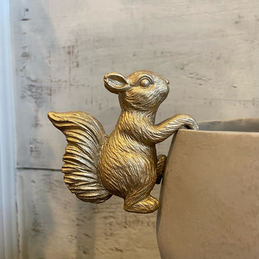 Pot Holding Squirrel - Gold