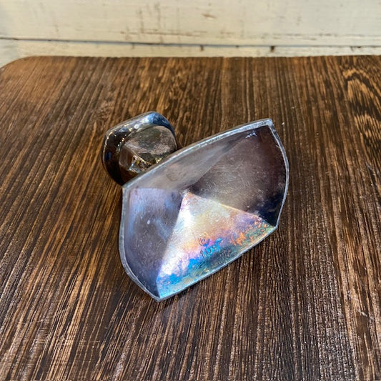 Vintage Candle Holder w/ Small Ribbed Candle