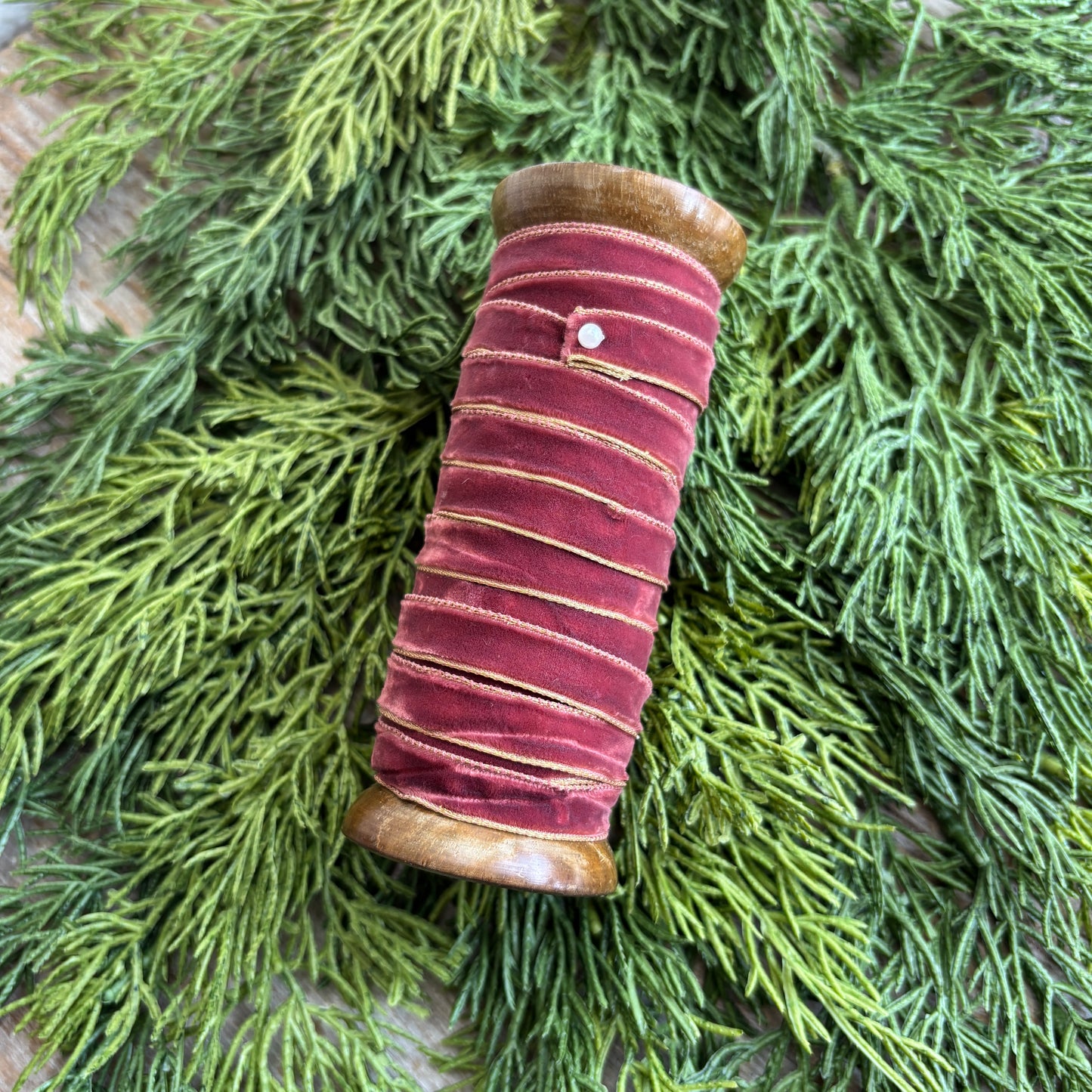 10 yard Velvet Ribbon  w/ Metallic Edge