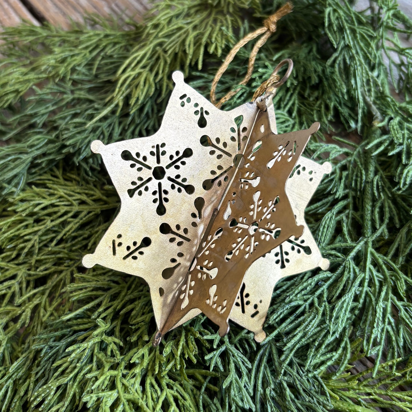 3D Metal Snowflake Ornament
