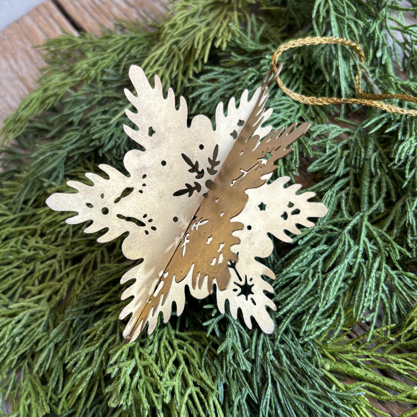 3D Metal Snowflake Ornament