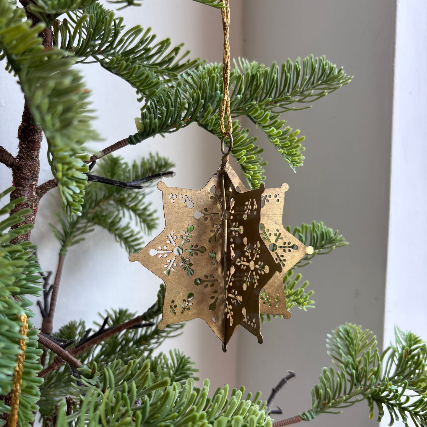 3D Metal Snowflake Ornament