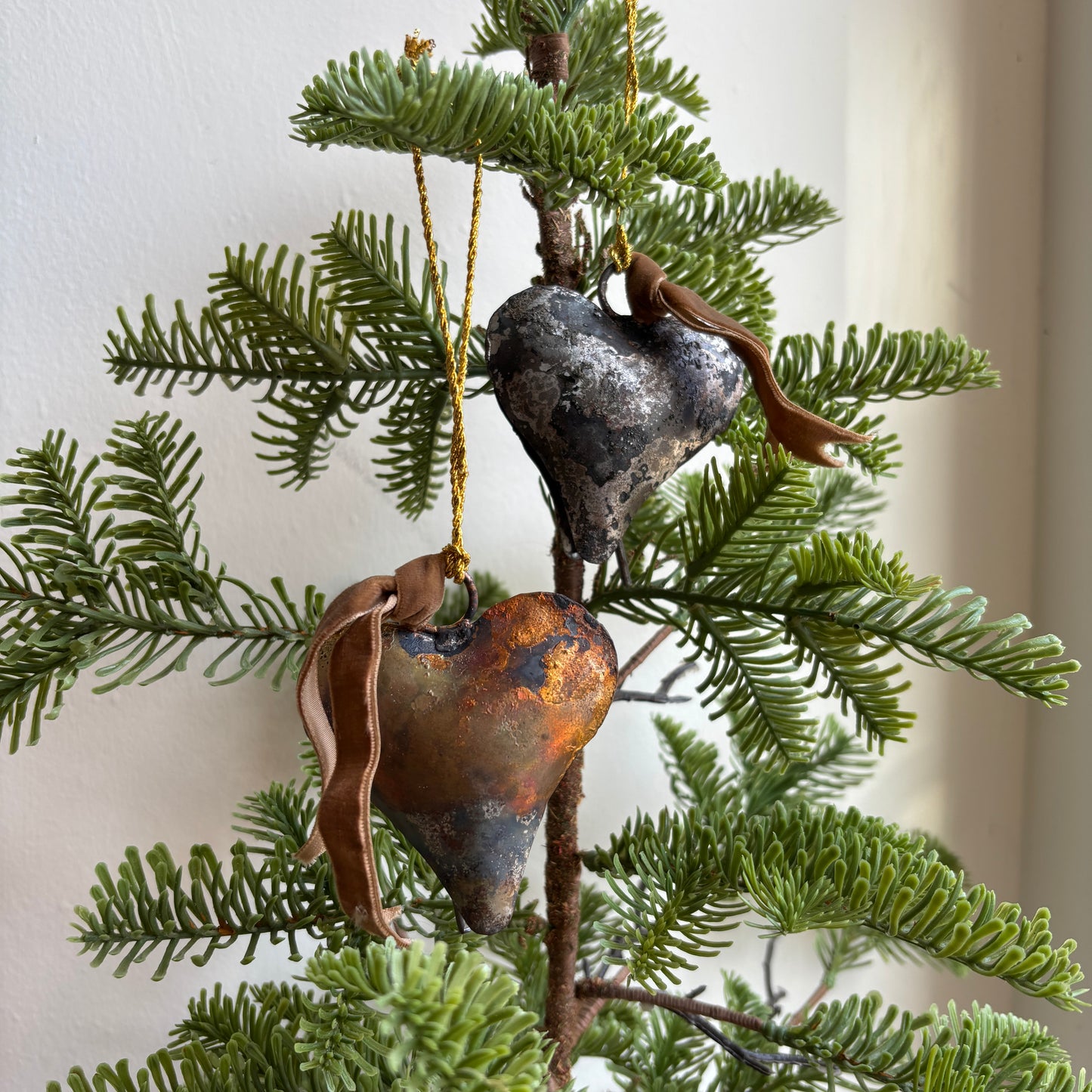 Metal Heart Shaped Bell Ornament