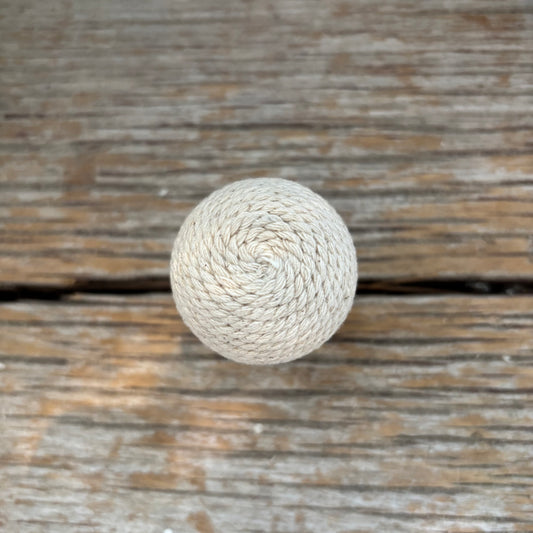 Knob: Cotton Cord Round- Ivory