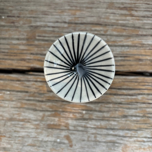 Knob: Ceramic Round Painted Stripes