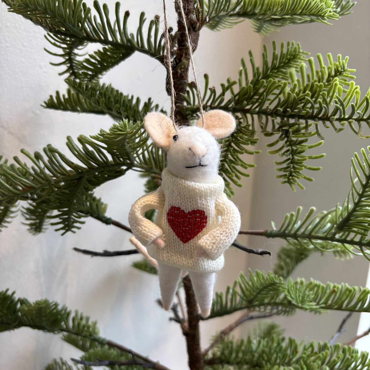 Felt Mice: Happy Heart Mouse