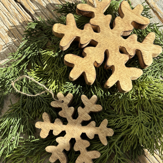 Wooden Snowflake Ornament