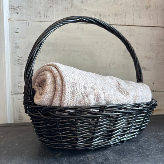 Oval Dark Willow Basket- Small