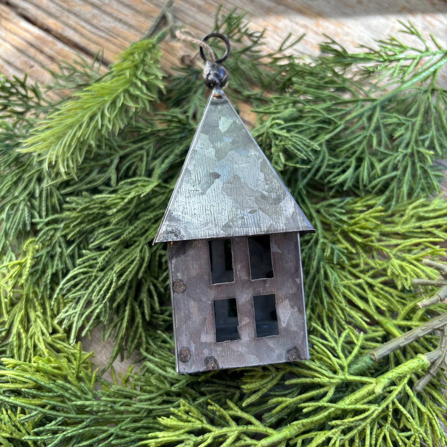 Galvanized Metal House Ornament