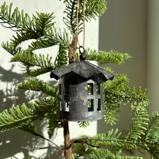 Galvanized Metal House Ornament