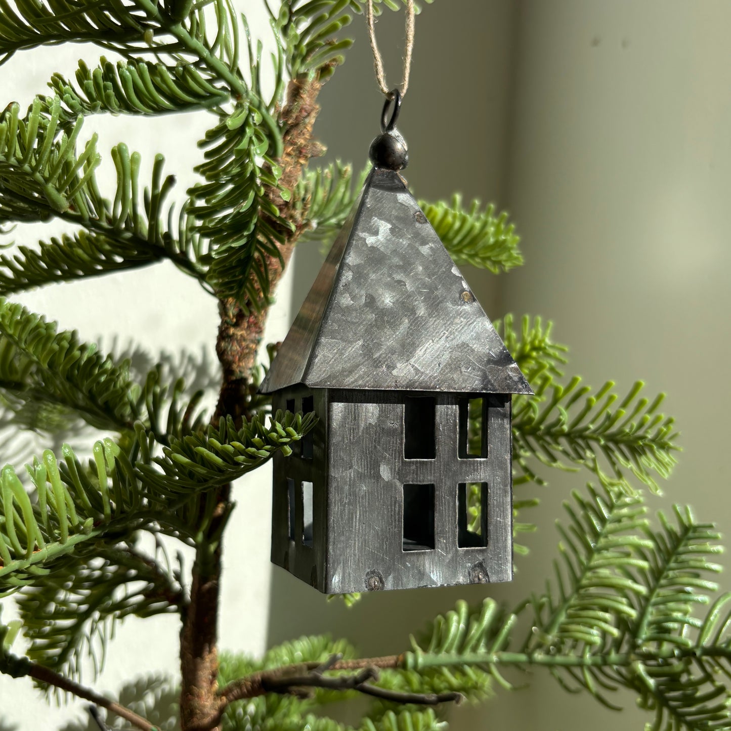 Galvanized Metal House Ornament