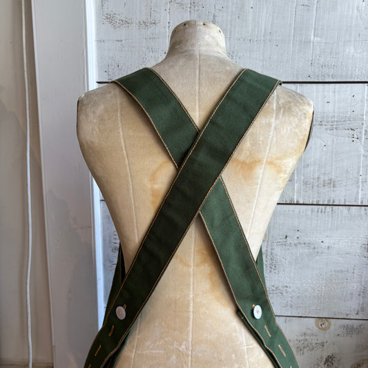 Cotton Canvas Cross Back Apron