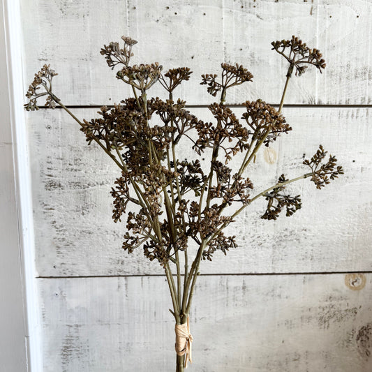 Faux Meadow Grass Bouquet- Brown