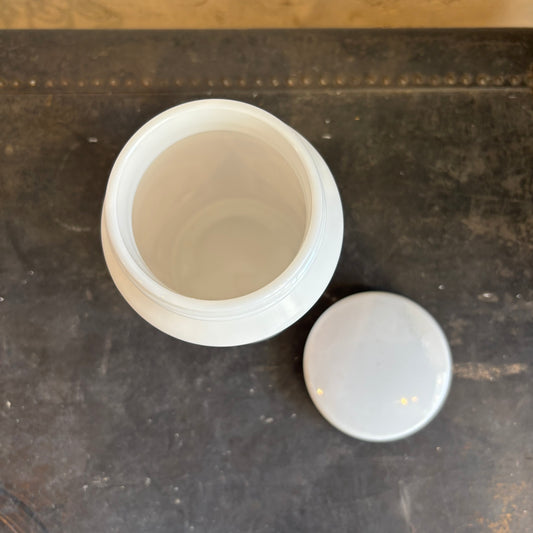 Milk Glass Jar - Red Design