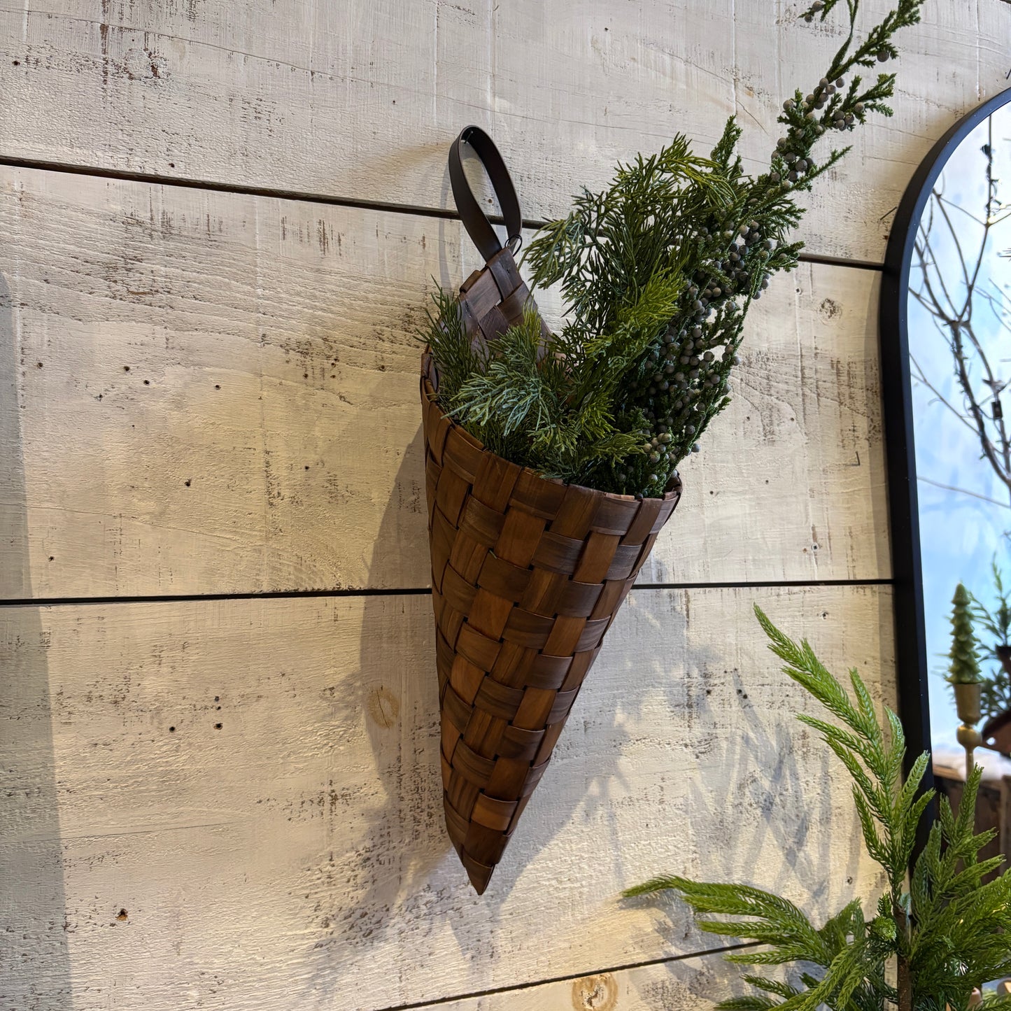 Braided Cone Wall Basket