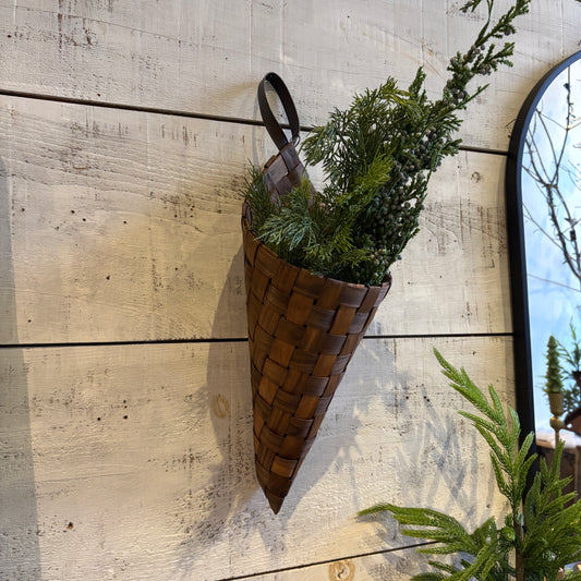 Braided Cone Wall Basket
