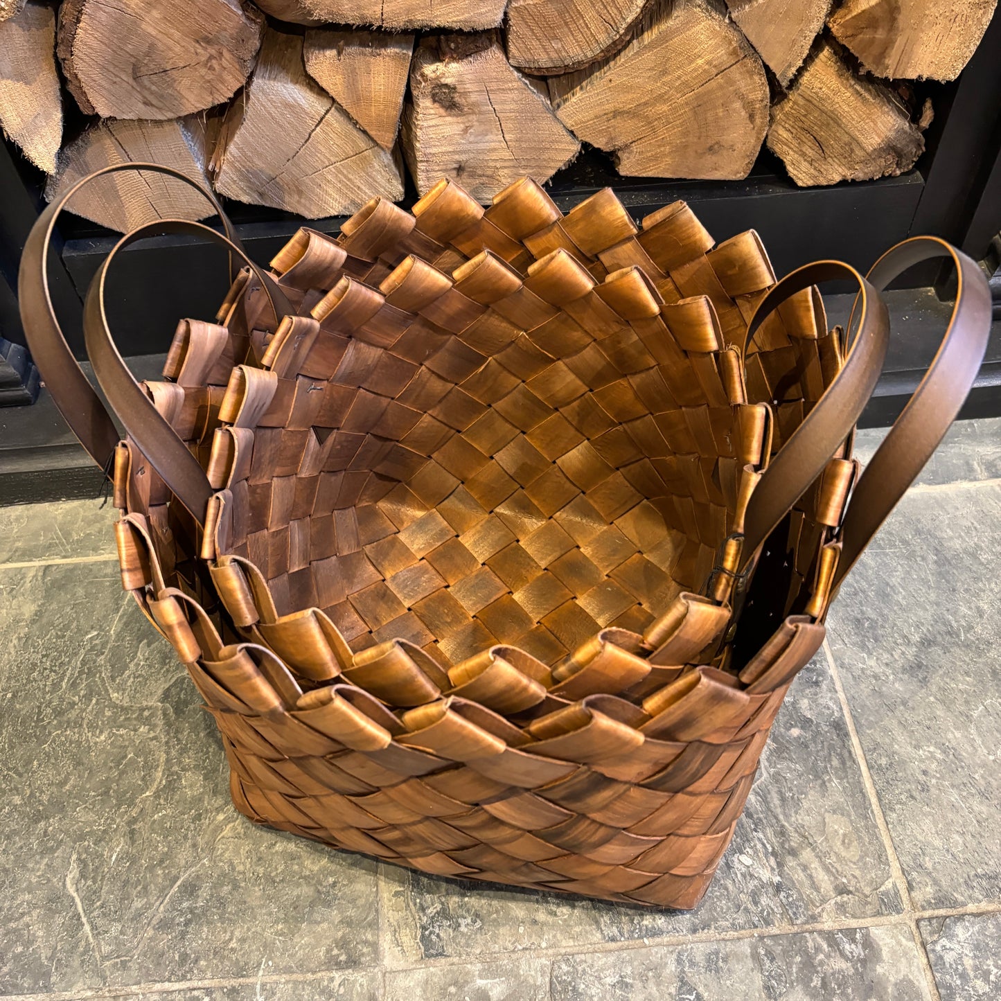 Braided Fir Basket w/ Handles