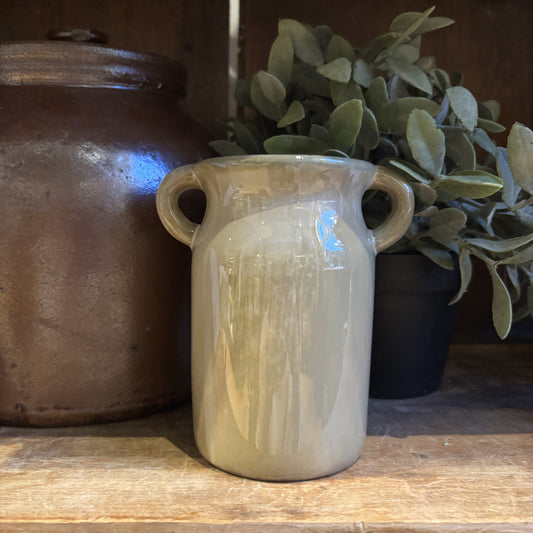 Ceramic Vase w/ Handles - Cream