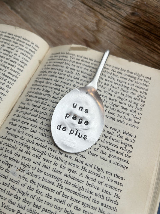 Hand Stamped Spoon Book Marker